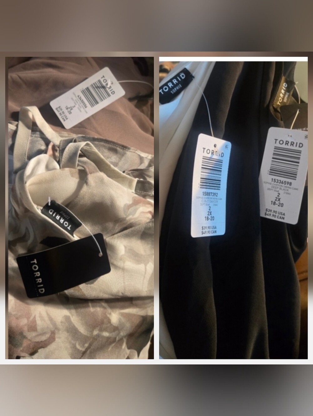 Six New Torrid Sophie Chiffon Swing Camis, 2X - Picture 8 of 8